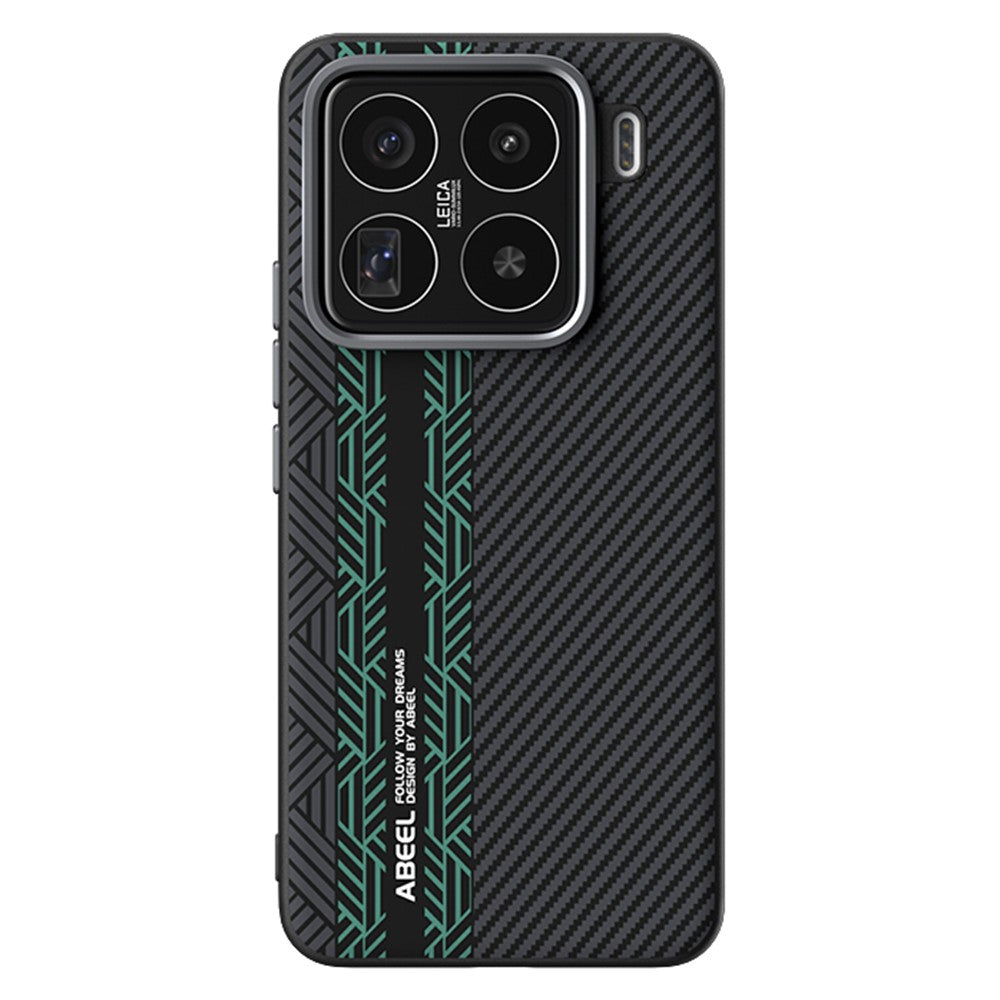ABEEL For Xiaomi 15 Pro Magnetic Case PC + TPU + Aluminum Alloy + PU Leather Slim Phone Back Cover