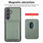 For Samsung Galaxy S25 Case Magnetic Detachable Card Holder Phone Back Cover
