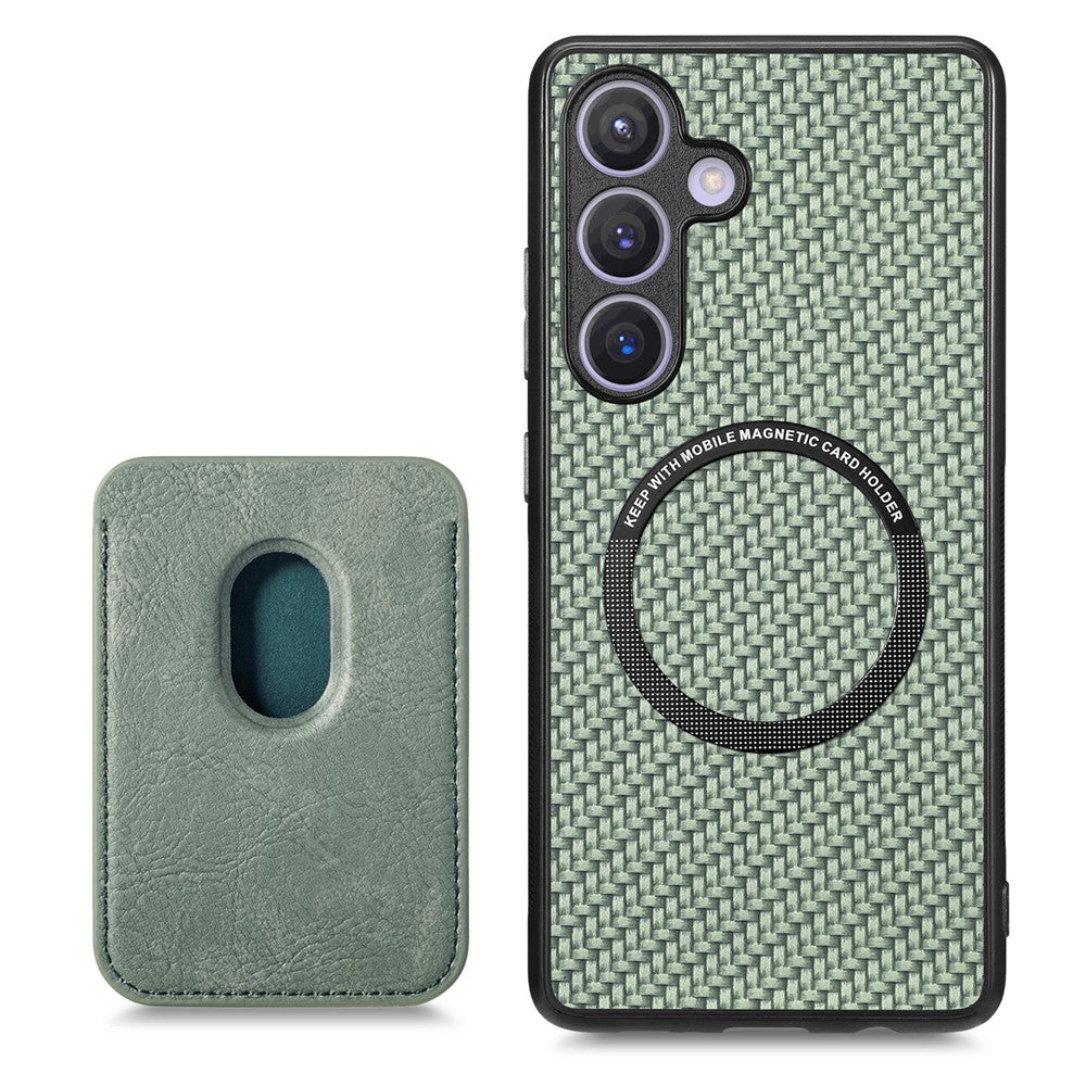 For Samsung Galaxy S25 Case Magnetic Detachable Card Holder Phone Back Cover