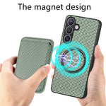 For Samsung Galaxy S25 Case Magnetic Detachable Card Holder Phone Back Cover