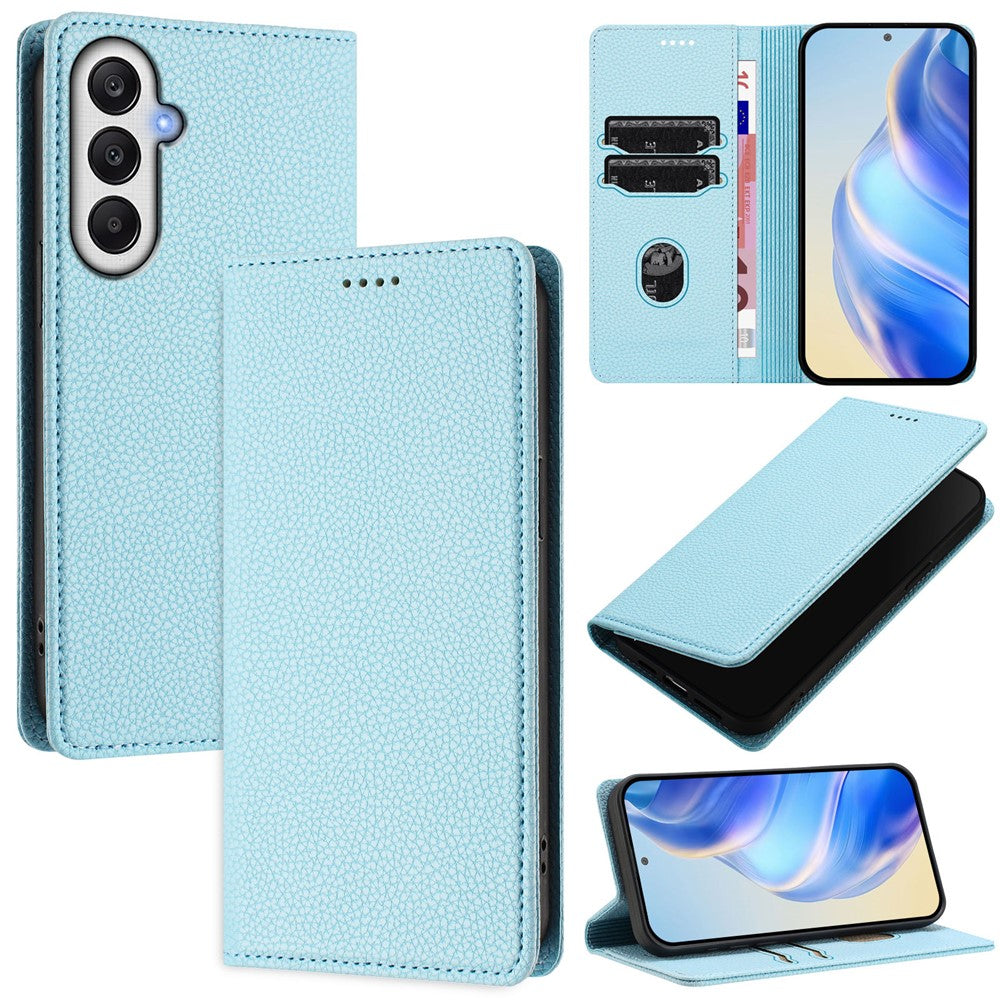 For Samsung Galaxy A37 5G / A56 5G / A36 5G Wallet Case RFID Blocking Litchi Texture Leather Mobile Cover