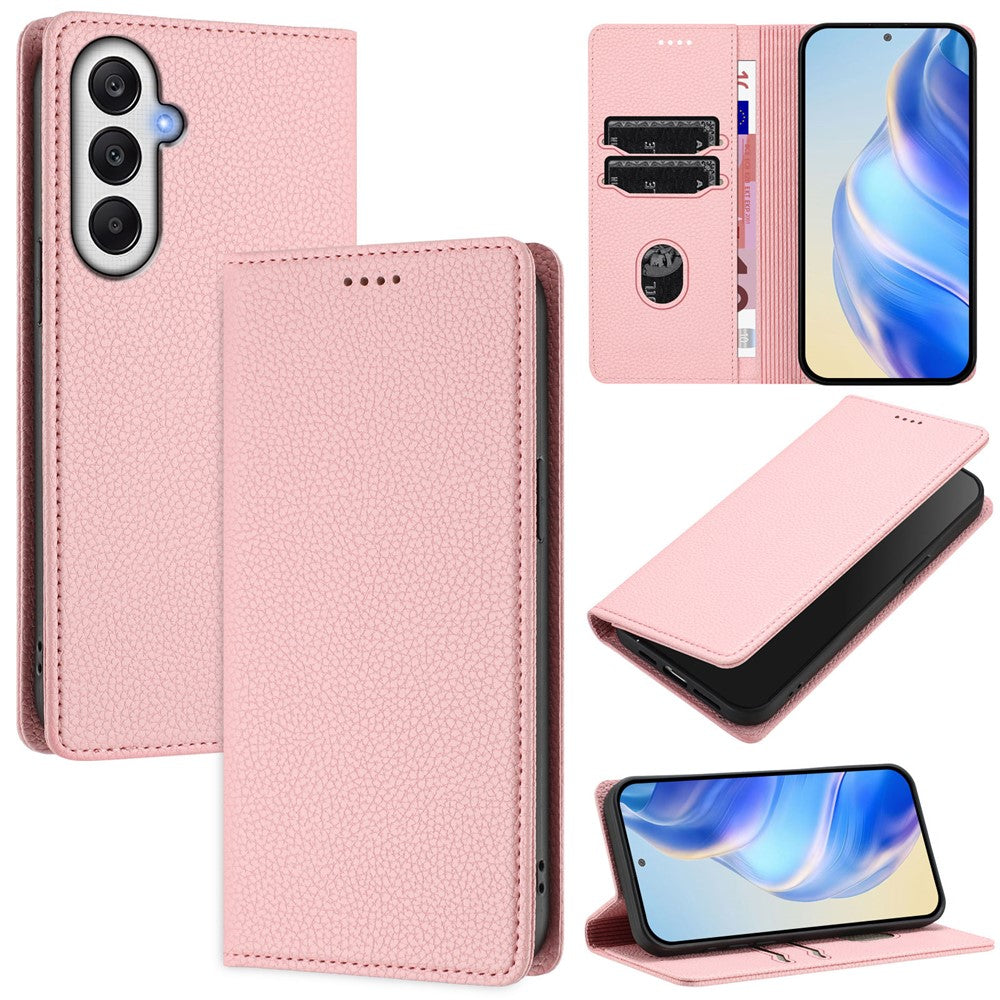 For Samsung Galaxy A34 5G Wallet Case RFID Blocking Litchi Texture Leather Mobile Cover