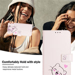Til Samsung Galaxy A37 5G / A56 5G / A36 5G etui med mønstertryk, pung-telefoncover med rem
