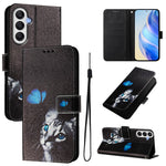 Til Samsung Galaxy A37 5G / A56 5G / A36 5G etui med mønstertryk, pung-telefoncover med rem