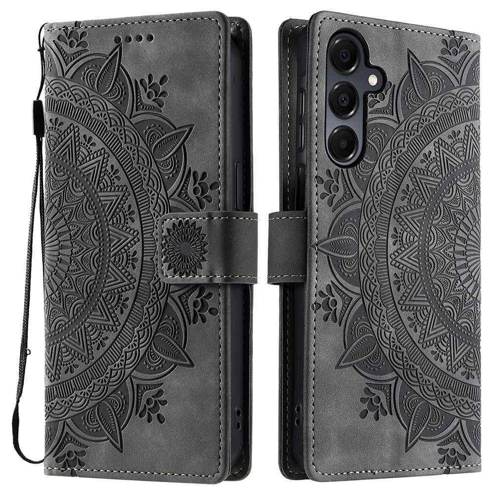 Style 018 For Samsung Galaxy A56 5G Case Imprinted Totem Skin Feel Wallet Leather Phone Cover