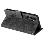 Style 018 For Samsung Galaxy A56 5G Case Imprinted Totem Skin Feel Wallet Leather Phone Cover