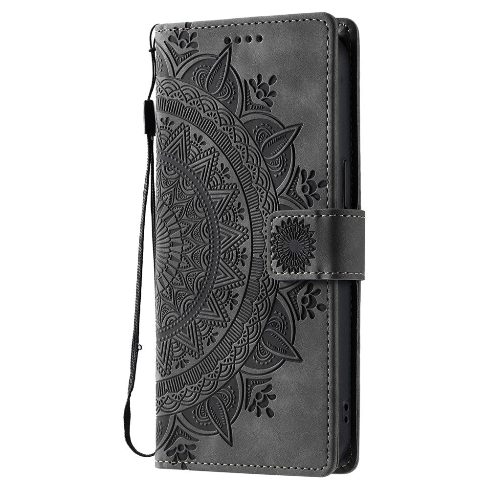 Style 018 For Samsung Galaxy A56 5G Case Imprinted Totem Skin Feel Wallet Leather Phone Cover