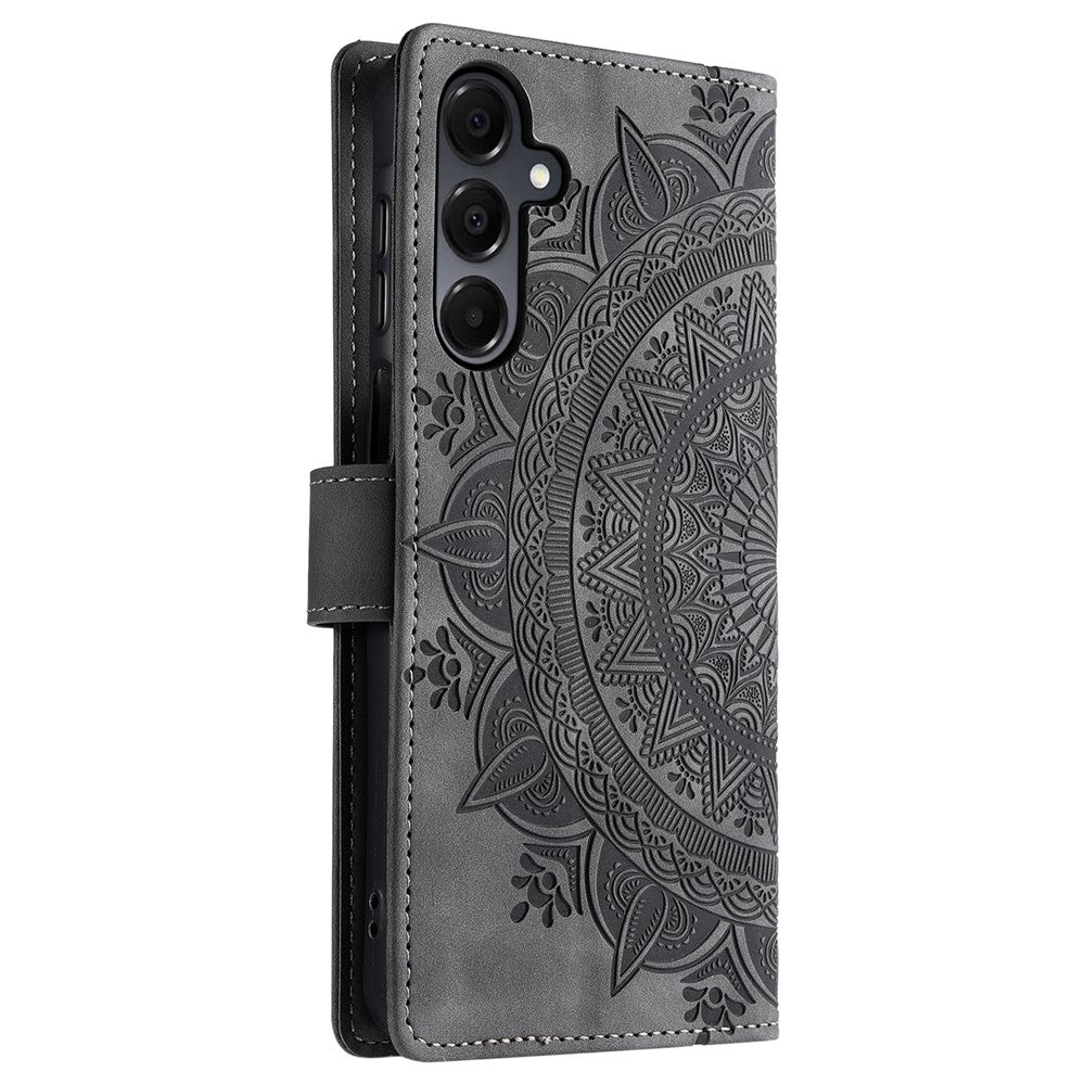 Style 018 For Samsung Galaxy A56 5G Case Imprinted Totem Skin Feel Wallet Leather Phone Cover