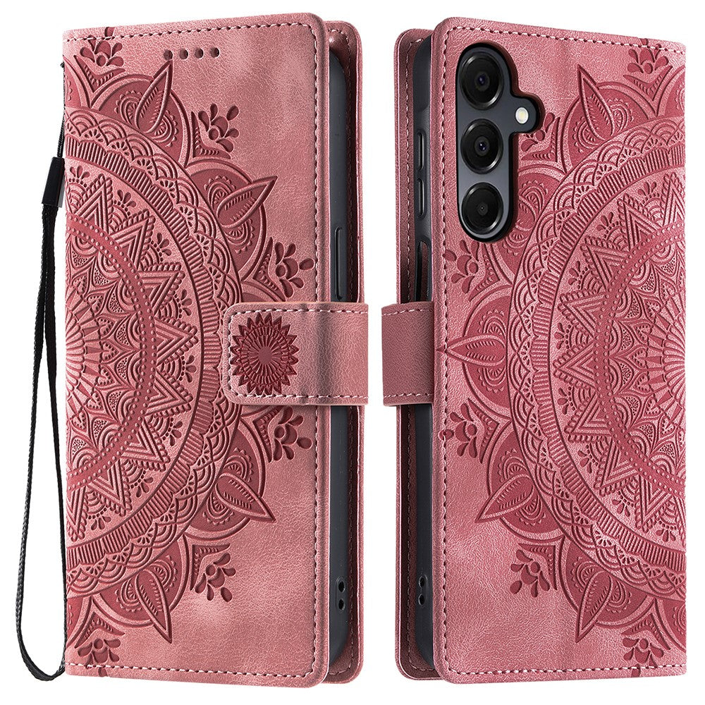 Style 018 For Samsung Galaxy A56 5G Case Imprinted Totem Skin Feel Wallet Leather Phone Cover