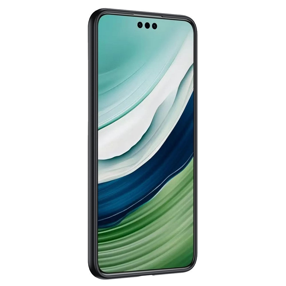 For Huawei Mate 70 Case Litchi Texture TPU Flexible Phone Cover, Black