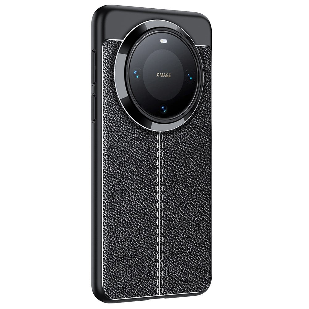 For Huawei Mate 70 Pro+ / 70 Pro Case Litchi Texture TPU Flexible Phone Cover, Black