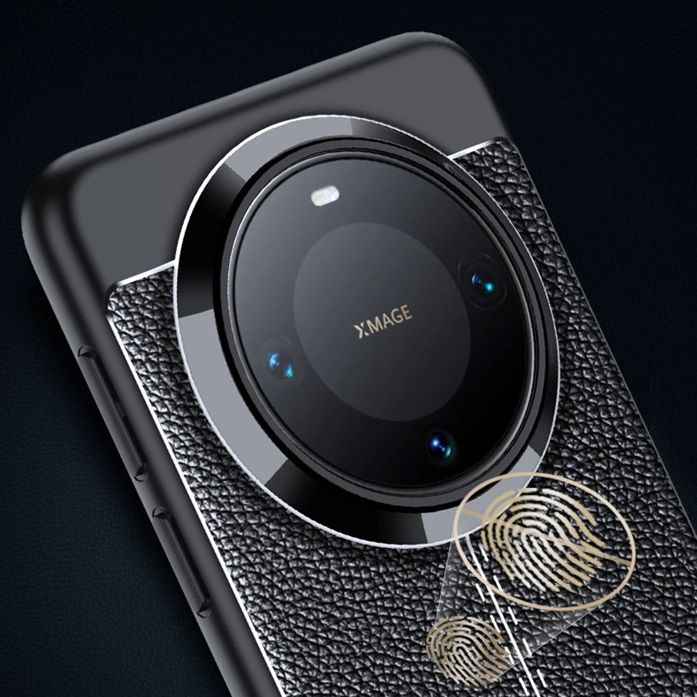 For Huawei Mate 70 Pro+ / 70 Pro Case Litchi Texture TPU Flexible Phone Cover, Black