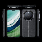 For Huawei Mate 70 Pro+ / 70 Pro Case Litchi Texture TPU Flexible Phone Cover, Black