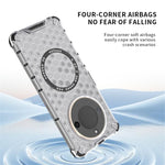 For Honor X60 5G Magnetic Case Honeycomb Design TPU+PC Phone Cover