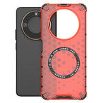 For Honor X60 5G Magnetic Case Honeycomb Design TPU+PC Phone Cover