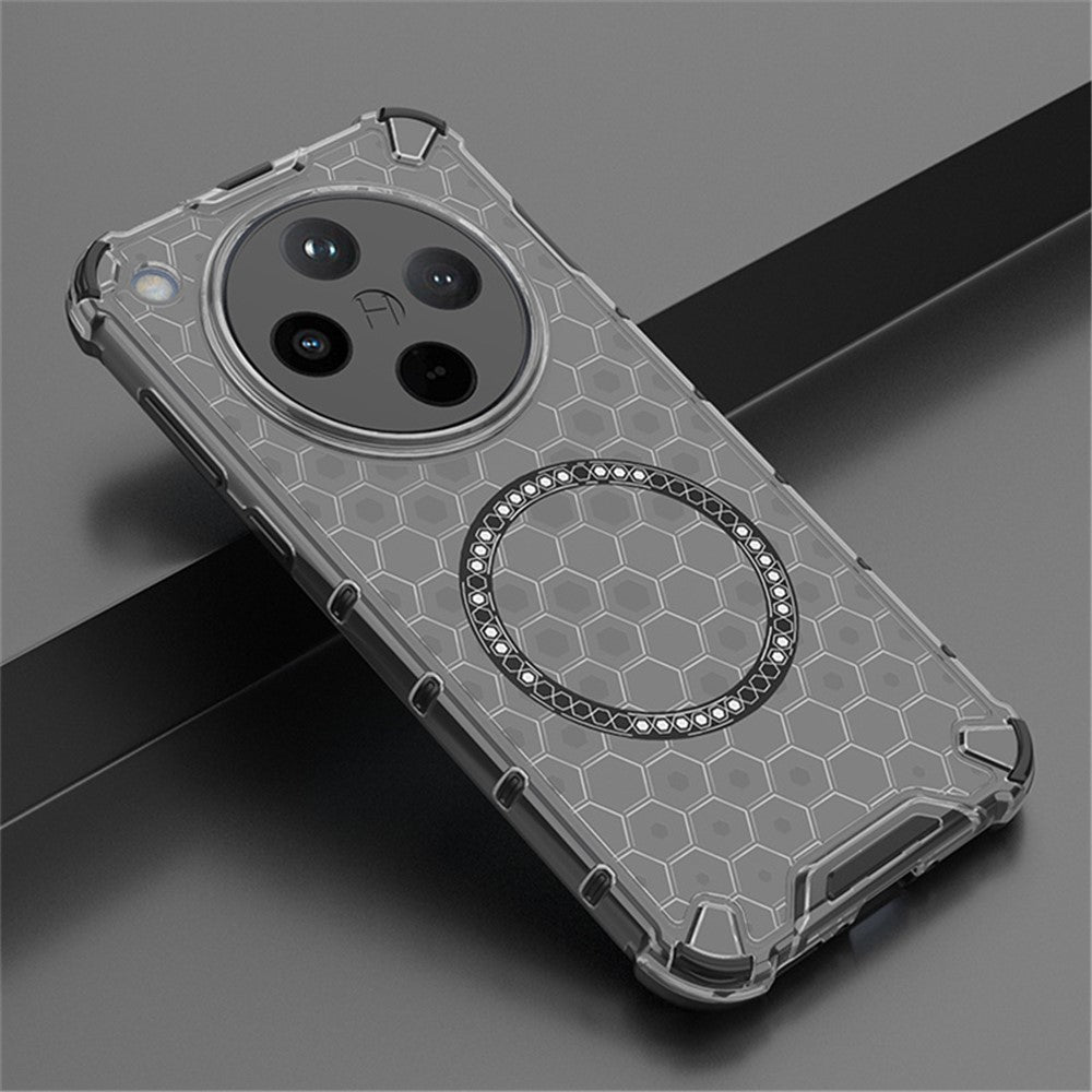 For Oppo Find X8 5G Magnetic Case Honeycomb Design TPU+PC Phone Cover