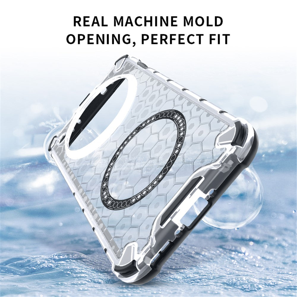 For Oppo Find X8 5G Magnetic Case Honeycomb Design TPU+PC Phone Cover