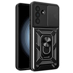 Til Samsung Galaxy A56 5G cover med skydekameralåg PC+TPU støttefod telefoncover
