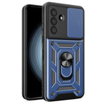Til Samsung Galaxy A56 5G cover med skydekameralåg PC+TPU støttefod telefoncover