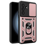 Til Samsung Galaxy A56 5G cover med skydekameralåg PC+TPU støttefod telefoncover