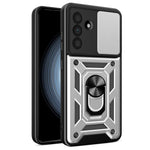 Til Samsung Galaxy A56 5G cover med skydekameralåg PC+TPU støttefod telefoncover
