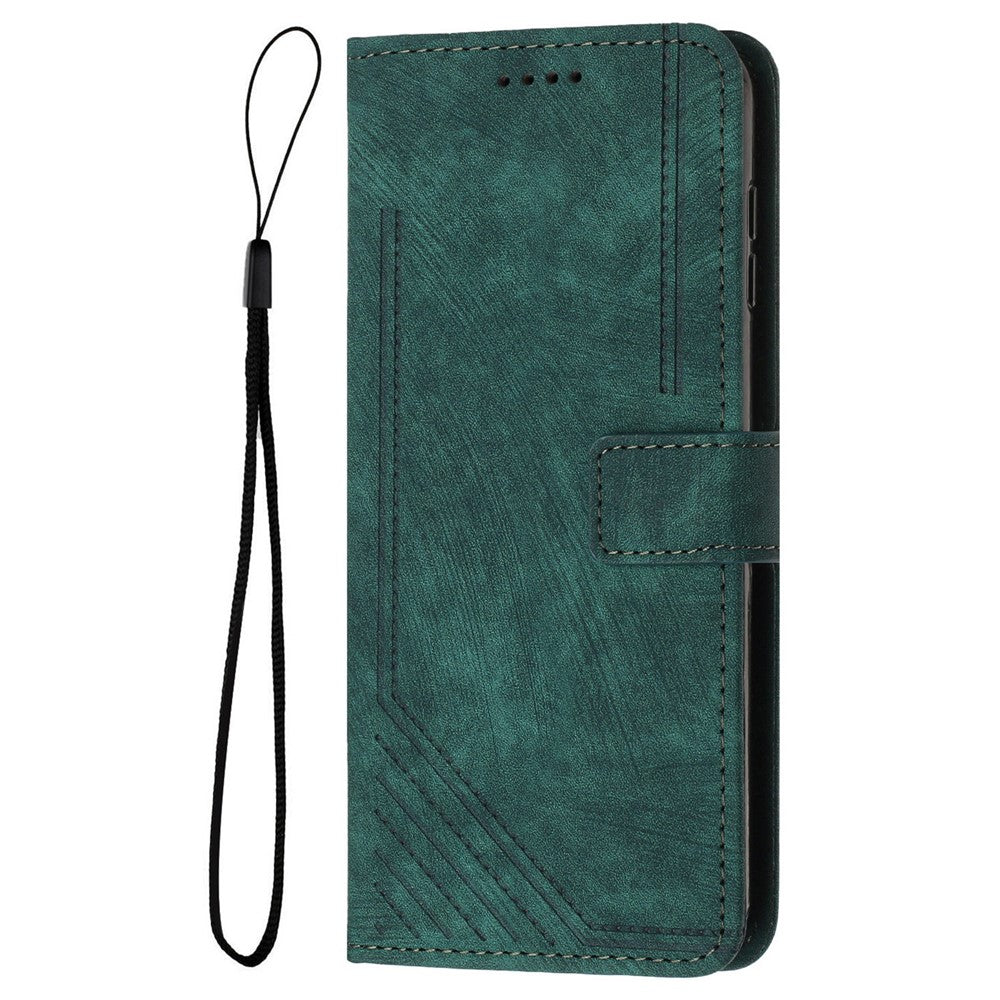 For Honor Magic7 Lite 5G / X9c 5G / X60 Pro 5G Case Imprinted Lines Leather Phone Cover Folding Stand