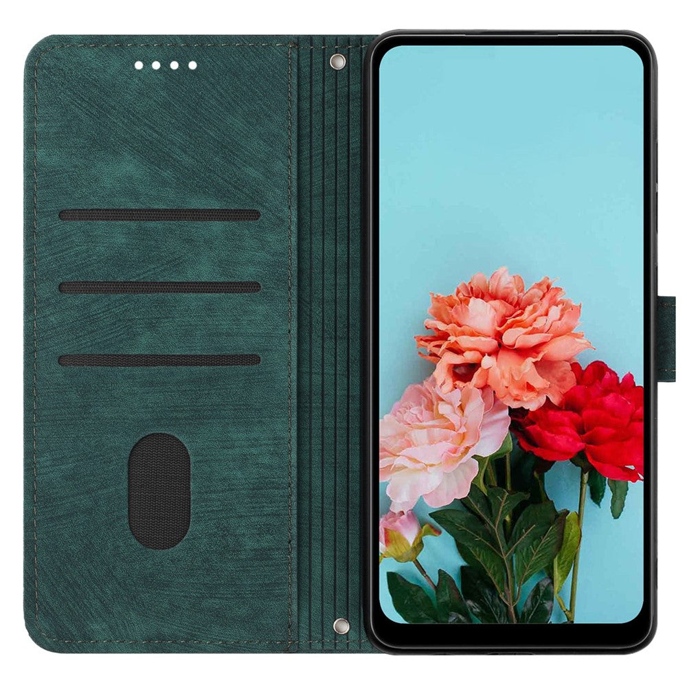For Honor Magic7 Lite 5G / X9c 5G / X60 Pro 5G Case Imprinted Lines Leather Phone Cover Folding Stand