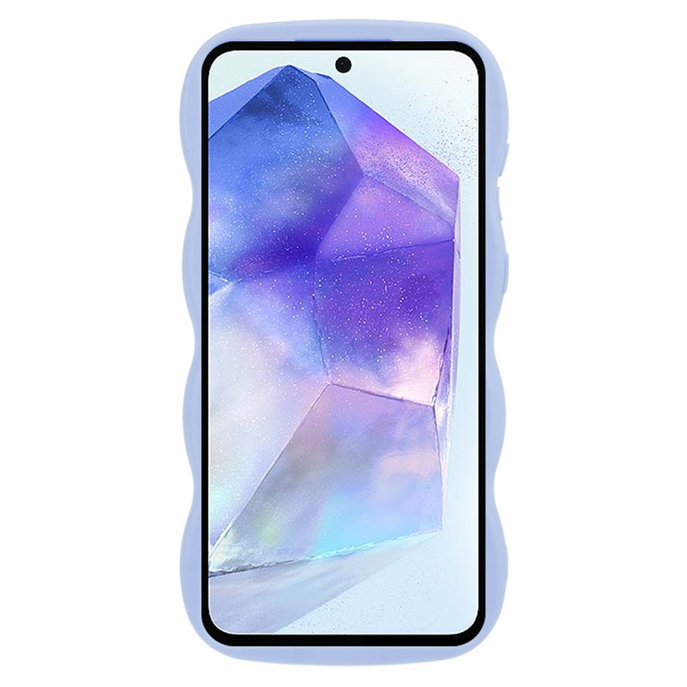 For Samsung Galaxy S25+ Case TPU Protective Phone Cover Unique Curly Wave Frame