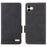 Hardware Decor Phone Case for Samsung Galaxy A04 4G (164.4 x 76.3 x 9.1 mm), Dual Magnetic Clasp PU Leather Wallet Adjustable Stand Phone Cover