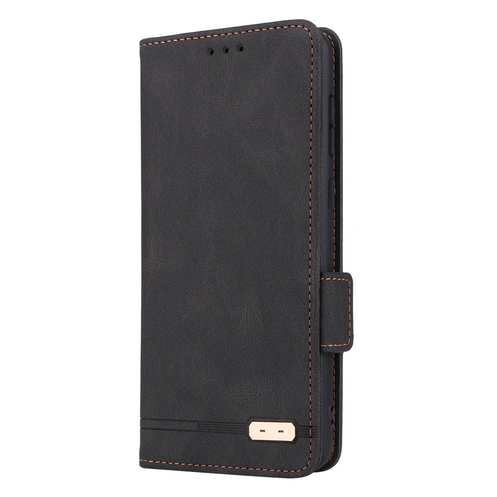 Hardware Decor Phone Case for Samsung Galaxy A04 4G (164.4 x 76.3 x 9.1 mm), Dual Magnetic Clasp PU Leather Wallet Adjustable Stand Phone Cover
