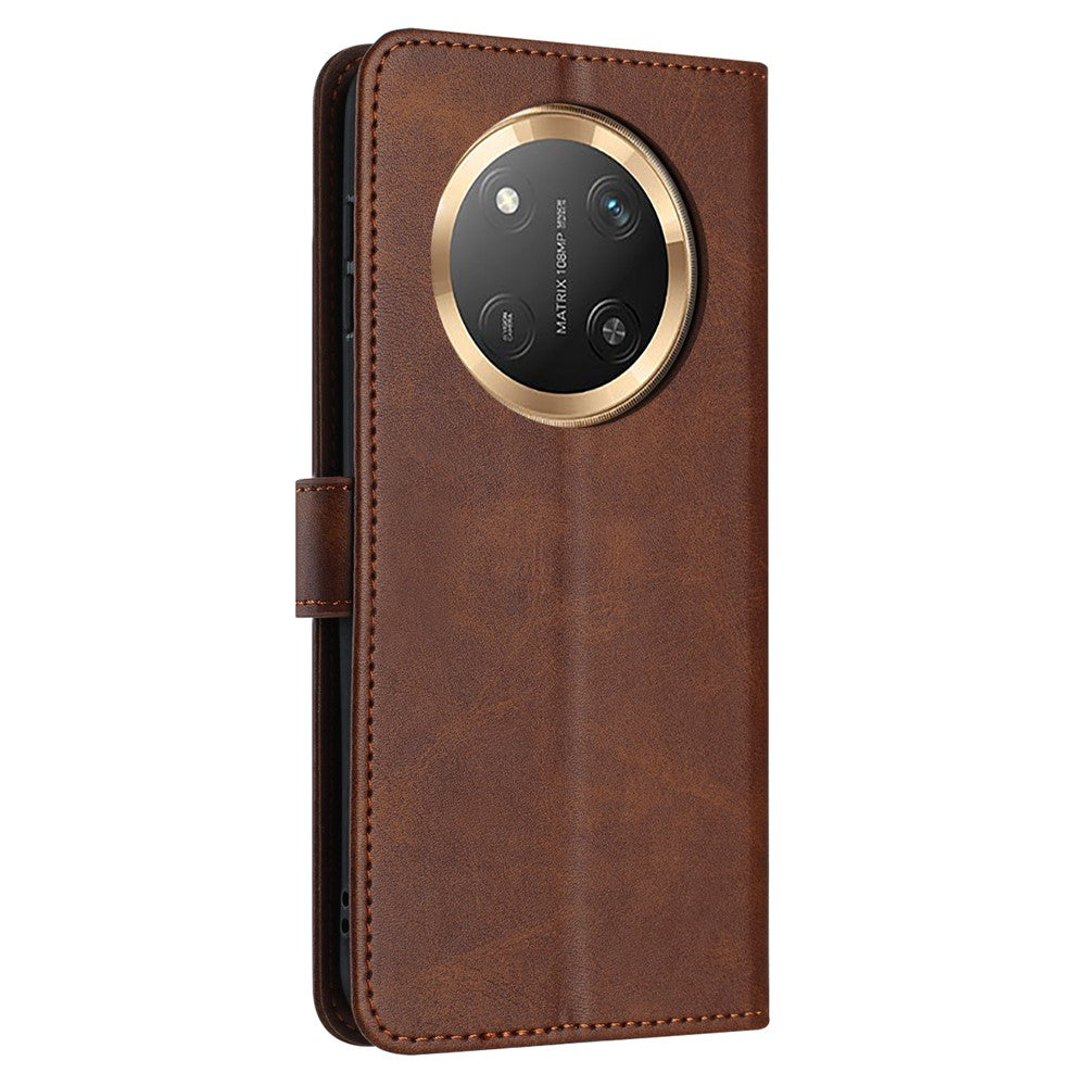 For Honor Magic7 Lite 5G / X9c 5G / X60 Pro 5G Case Flip Stand PU Leather Wallet Phone Cover Calf Texture