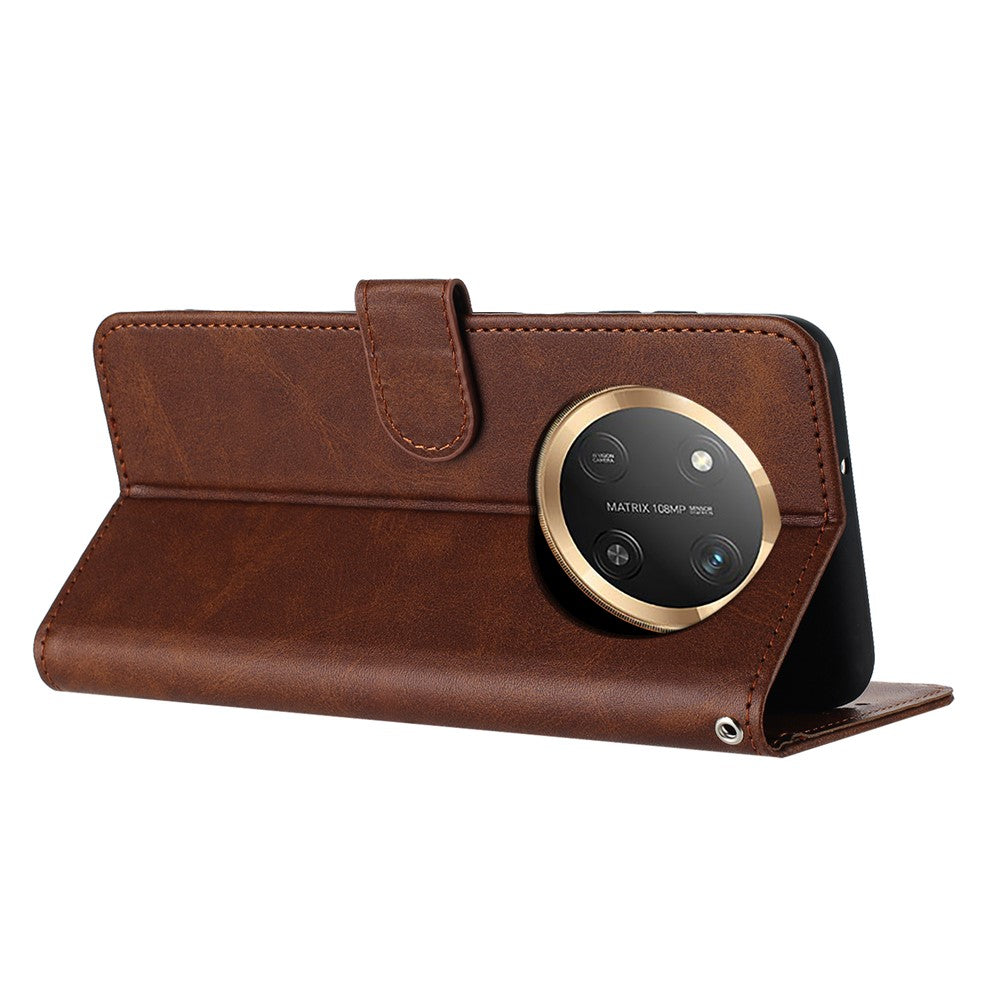 For Honor Magic7 Lite 5G / X9c 5G / X60 Pro 5G Case Flip Stand PU Leather Wallet Phone Cover Calf Texture