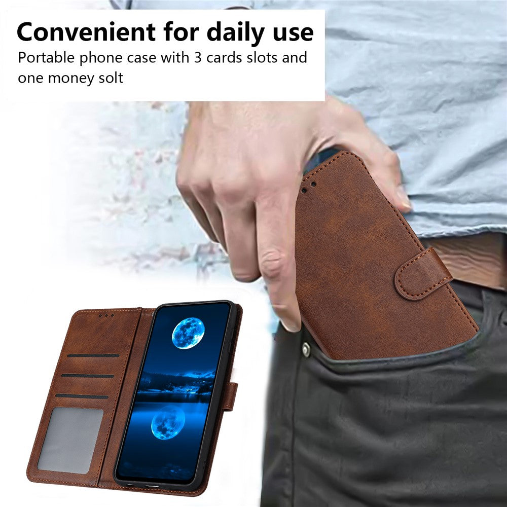 For Honor Magic7 Lite 5G / X9c 5G / X60 Pro 5G Case Flip Stand PU Leather Wallet Phone Cover Calf Texture
