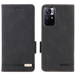 Hardware Decor Phone Case for Xiaomi Poco M4 Pro 5G / Redmi 10 4G (2021) / Note 11S 5G, Dual Magnetic Clasp PU Leather Wallet Foldable Stand Phone Cover