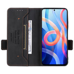 Hardware Decor Phone Case for Xiaomi Poco M4 Pro 5G / Redmi 10 4G (2021) / Note 11S 5G, Dual Magnetic Clasp PU Leather Wallet Foldable Stand Phone Cover