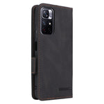 Hardware Decor Phone Case for Xiaomi Poco M4 Pro 5G / Redmi 10 4G (2021) / Note 11S 5G, Dual Magnetic Clasp PU Leather Wallet Foldable Stand Phone Cover