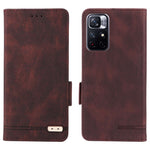 Hardware Decor Phone Case for Xiaomi Poco M4 Pro 5G / Redmi 10 4G (2021) / Note 11S 5G, Dual Magnetic Clasp PU Leather Wallet Foldable Stand Phone Cover