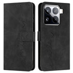 For Xiaomi 15 Pro Case Viewing Stand PU Leather Phone Cover Imprinted Pattern