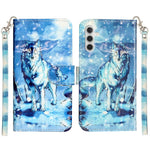 Samsung Galaxy A18 4G / A18 5G / A17 4G / A17 5G / A26 5G-skal, 3D-mönster tryckt läderfodral