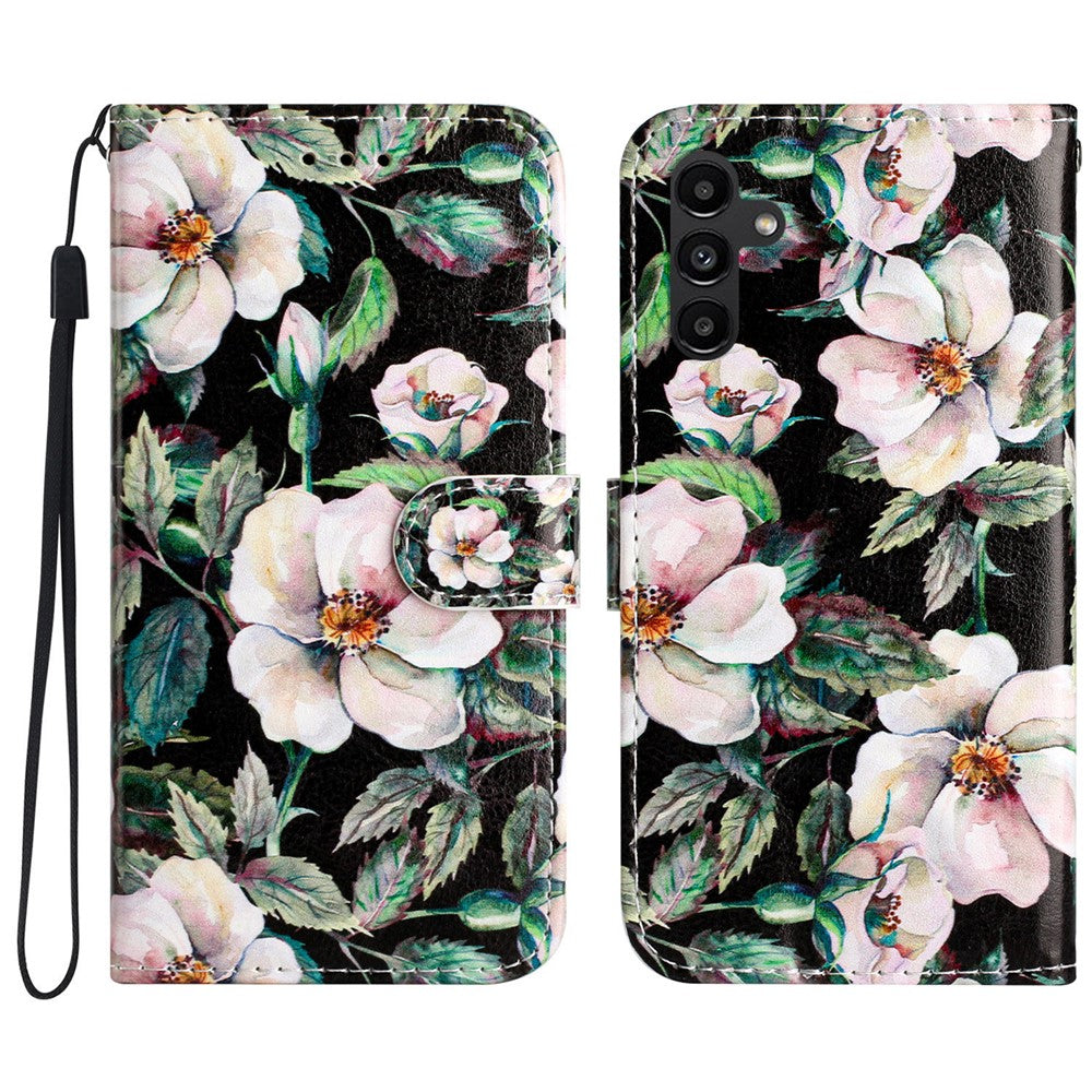 Samsung Galaxy A18 4G / A18 5G / A17 4G / A17 5G / A26 5G pungcover i læder med trykt mønster