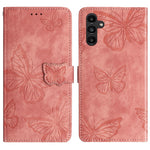 Samsung Galaxy A18 4G / A18 5G / A17 4G / A17 5G / A26 5G-cover med sommerfugledesign, foldbart lædercover med hudlignende overflade