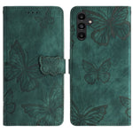 Samsung Galaxy A18 4G / A18 5G / A17 4G / A17 5G / A26 5G-cover med sommerfugledesign, foldbart lædercover med hudlignende overflade