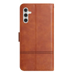 For Samsung Galaxy A18 4G / A18 5G / A17 4G / A17 5G / A26 5G Case Line Imprinted PU Leather Wallet Phone Cover