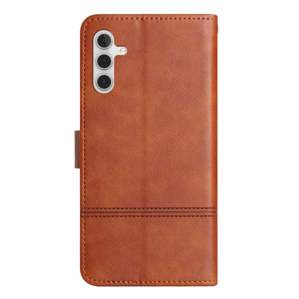 For Samsung Galaxy A18 4G / A18 5G / A17 4G / A17 5G / A26 5G Case Line Imprinted PU Leather Wallet Phone Cover
