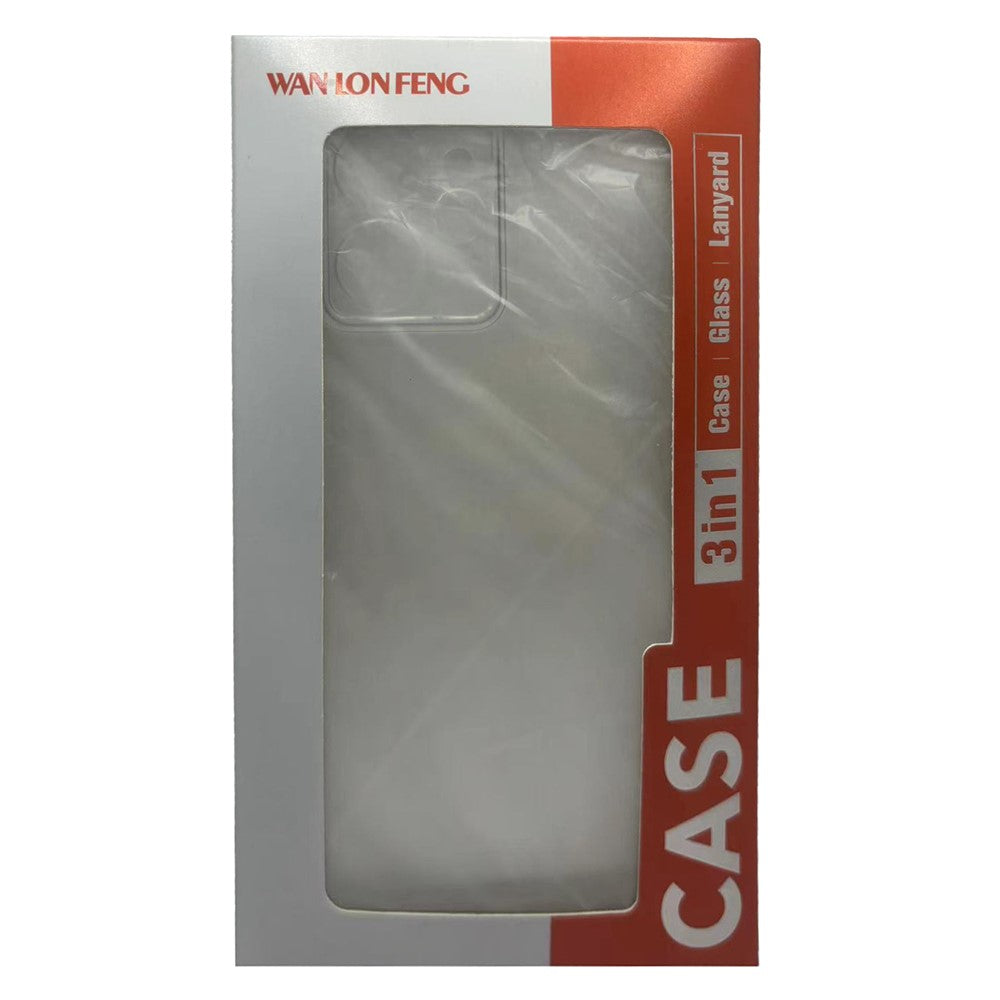WANLONFENG WL-serien til Samsung Galaxy A56 5G TPU Cover 2,0 mm Telefoncover med Hærdet Glasfilm