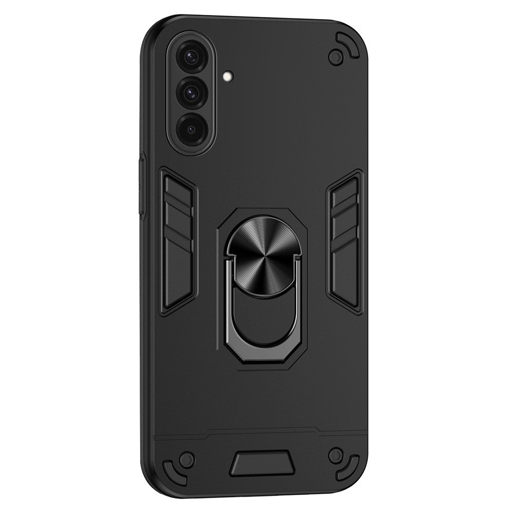 Til Samsung Galaxy A36 5G Cover PC+TPU Beskyttende Telefoncover med Ring-stativ