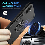 Til Samsung Galaxy A36 5G Cover PC+TPU Beskyttende Telefoncover med Ring-stativ