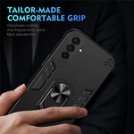Til Samsung Galaxy A36 5G Cover PC+TPU Beskyttende Telefoncover med Ring-stativ
