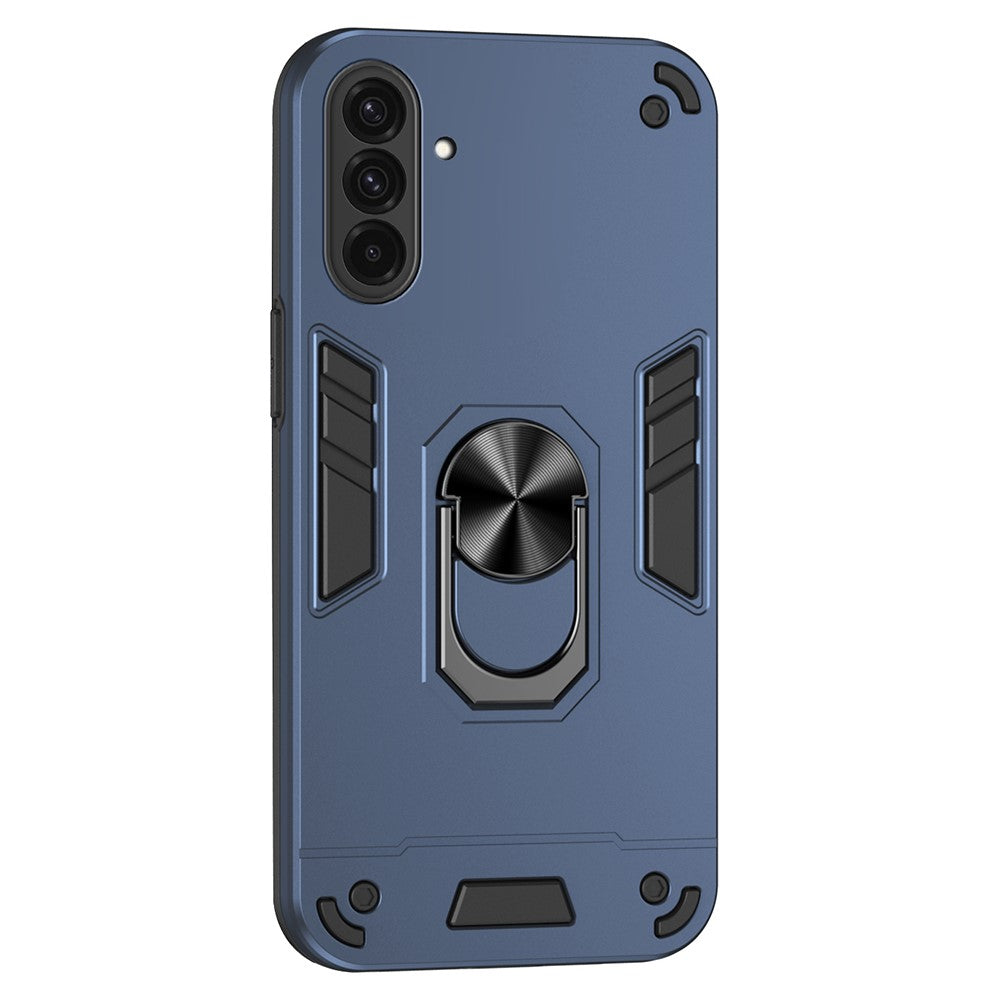 Til Samsung Galaxy A36 5G Cover PC+TPU Beskyttende Telefoncover med Ring-stativ