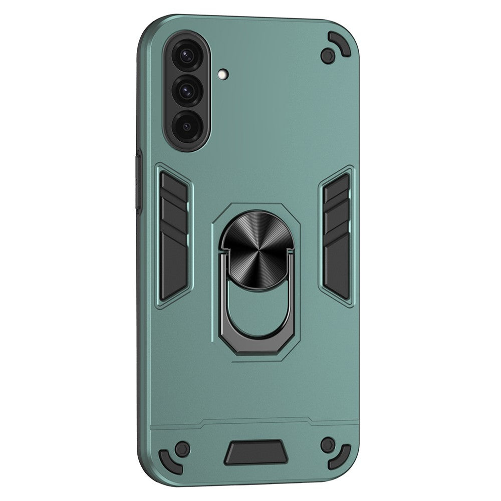 Til Samsung Galaxy A36 5G Cover PC+TPU Beskyttende Telefoncover med Ring-stativ